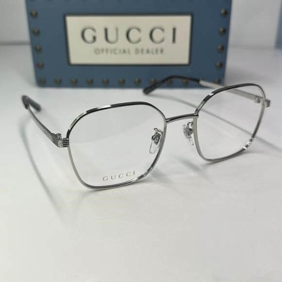Gucci GG0946OA Square Metal Eyeglasses – Full Rim Frame for Men - Picture 8 of 13